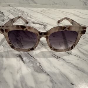 DIFF Makay Sunglasses Cream Tortoise Frame With Gradient Lenses 56-20-145